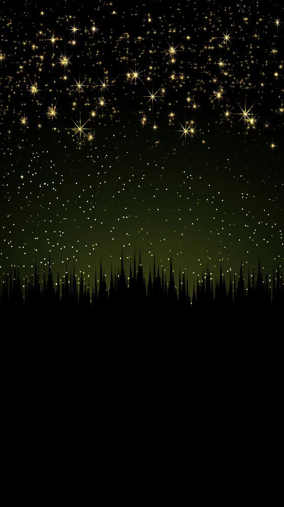  Green wallpaper night backgrounds outdoors. AI generated Image by rawpixel.
