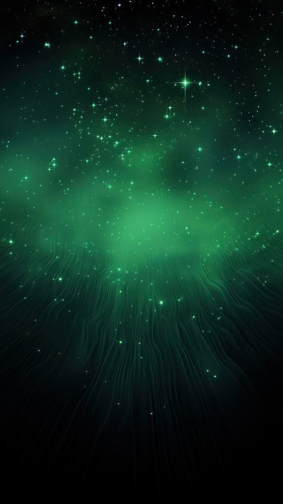  Green wallpaper night backgrounds nature. AI generated Image by rawpixel.