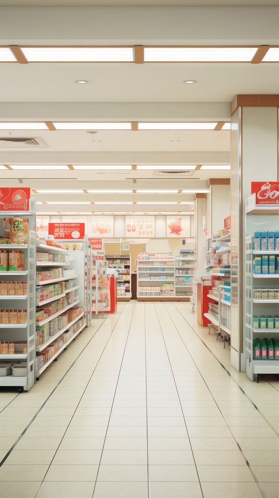  Japan supermarket architecture consumerism abundance. AI generated Image by rawpixel.