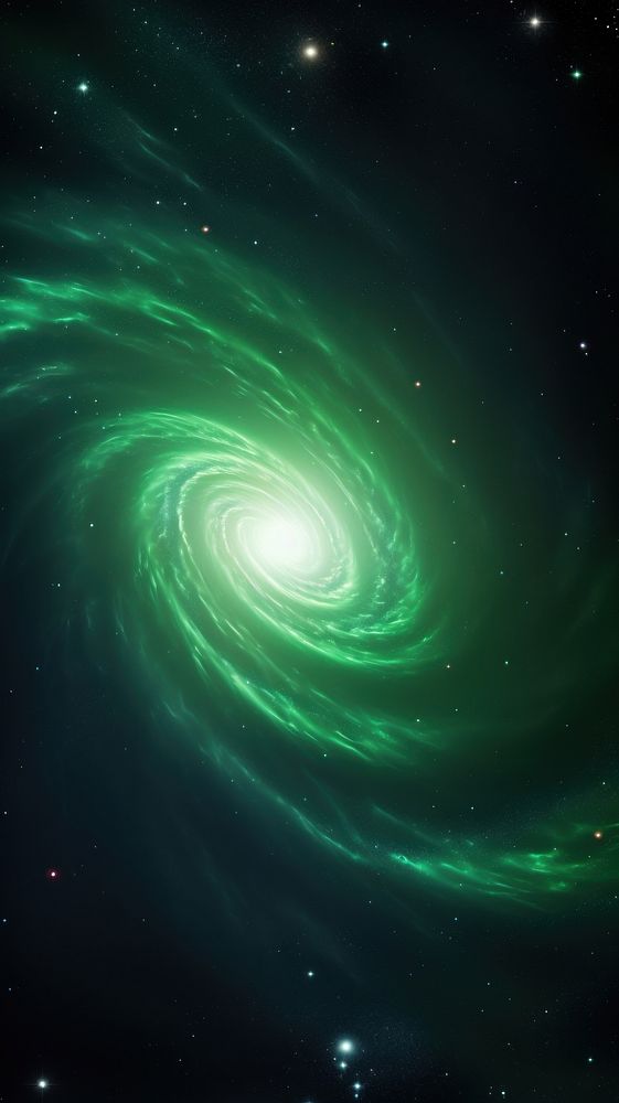  Green wallpaper space backgrounds astronomy. AI generated Image by rawpixel.