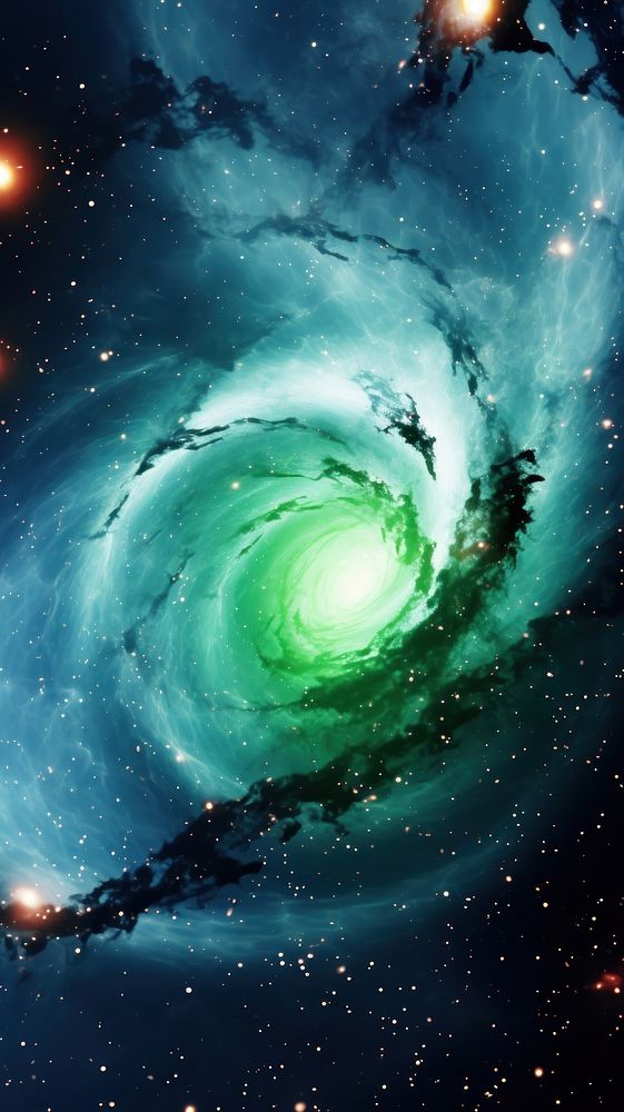  Green wallpaper space astronomy universe. AI generated Image by rawpixel.