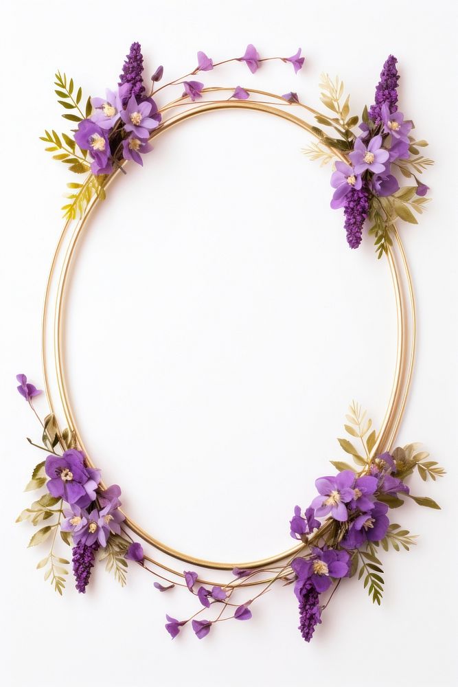 Flower jewelry wreath purple.