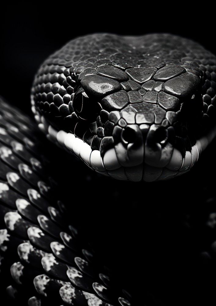 Photography of snake black reptile animal.