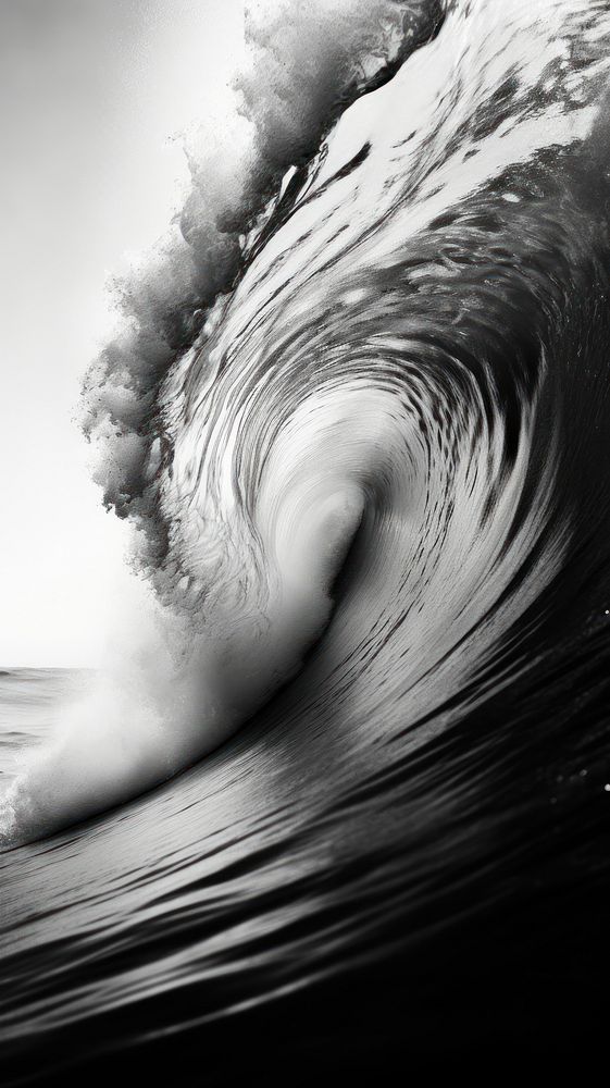 Photography of ocean wave monochrome outdoors nature.