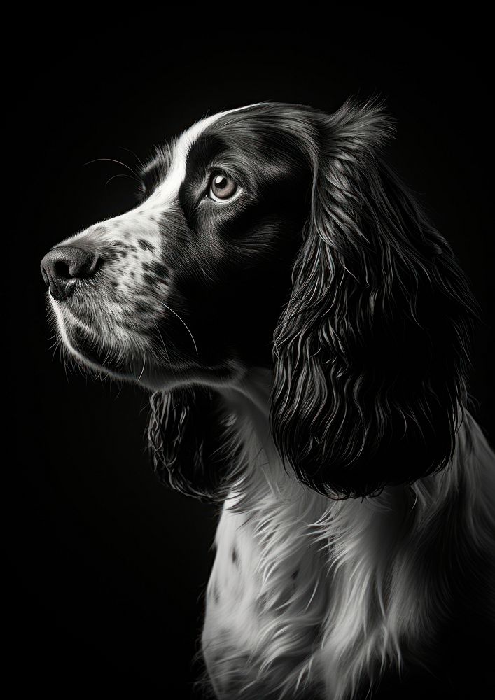 Photography of a dog photography portrait spaniel.