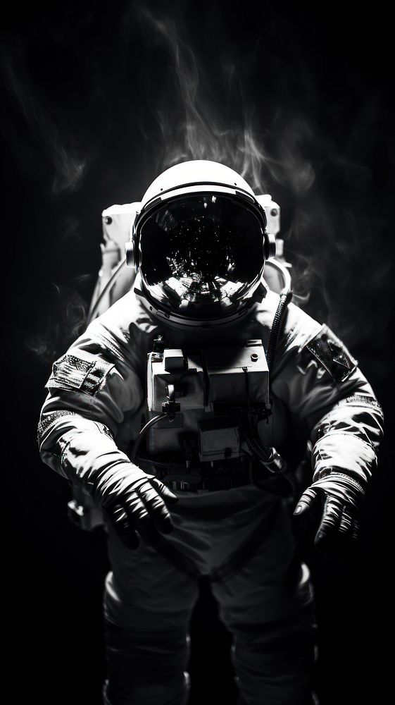 Photography of astronaut photography monochrome portrait.