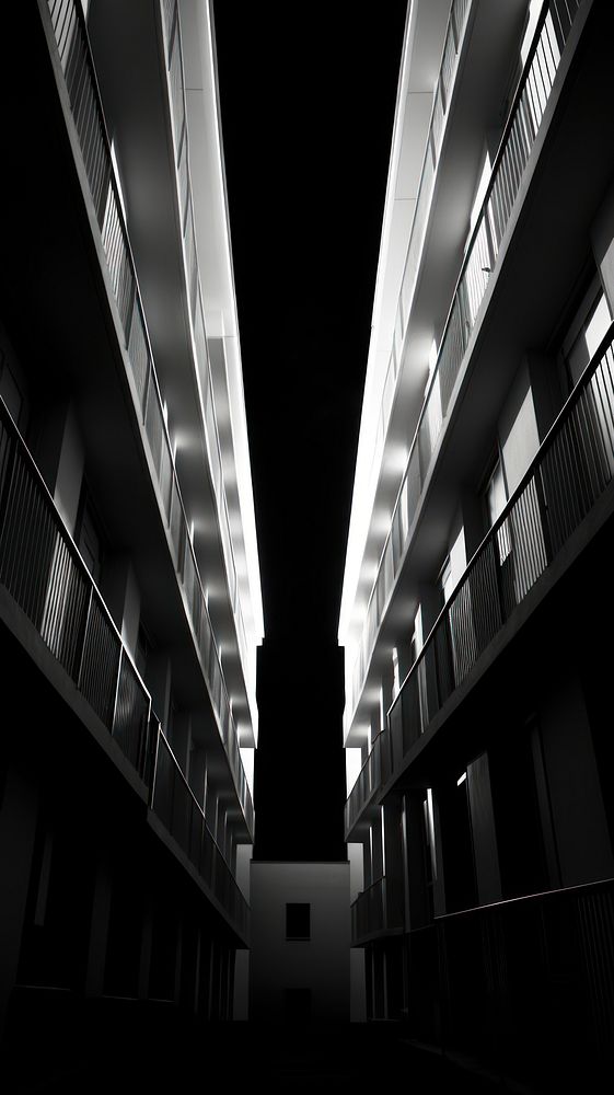 Photography of building lighting architecture monochrome black.