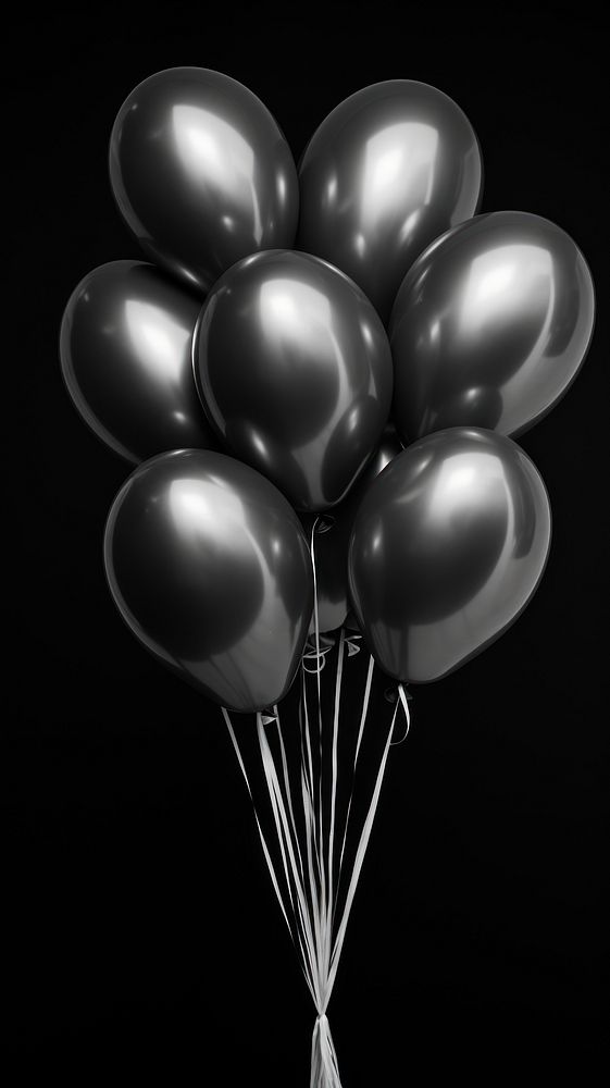 Photography of balloons monochrome black white.