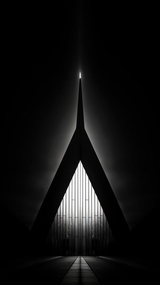 Photography of church silhouette monochrome lighting.