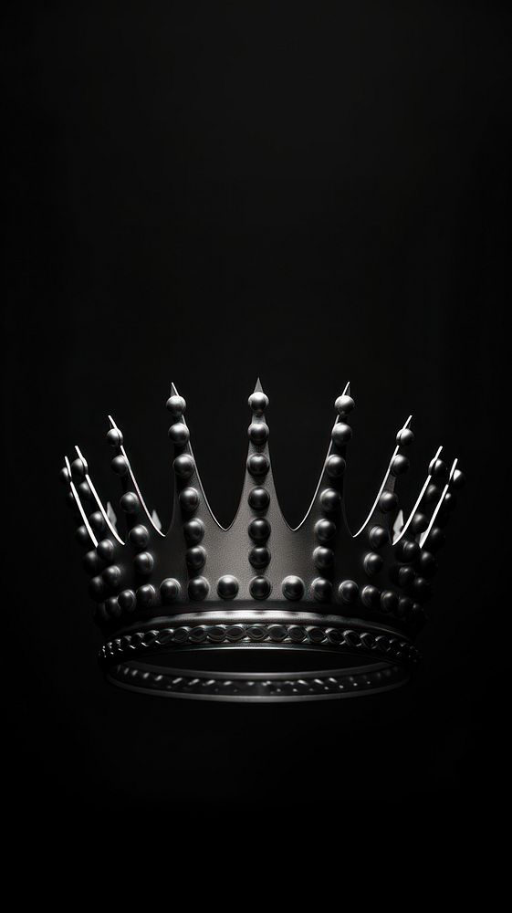 Photography of crown monochrome black illuminated.