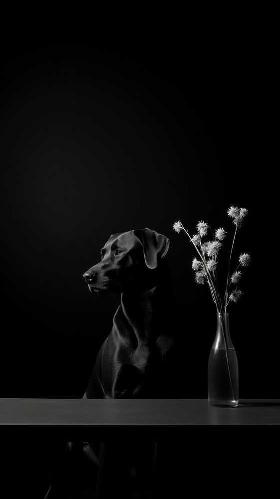 Photography of dog flower black photography.