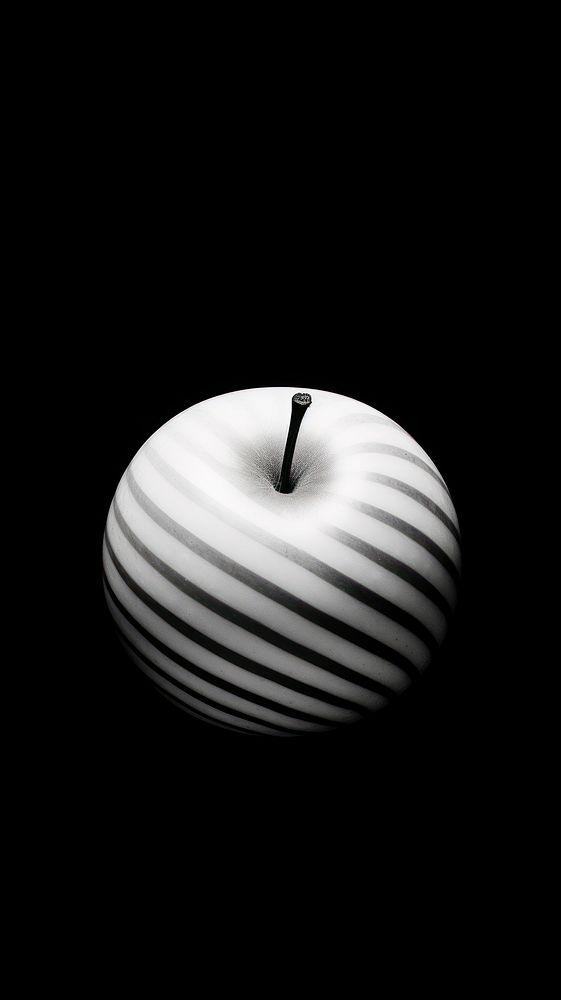 Photography of fresh apple monochrome white black.