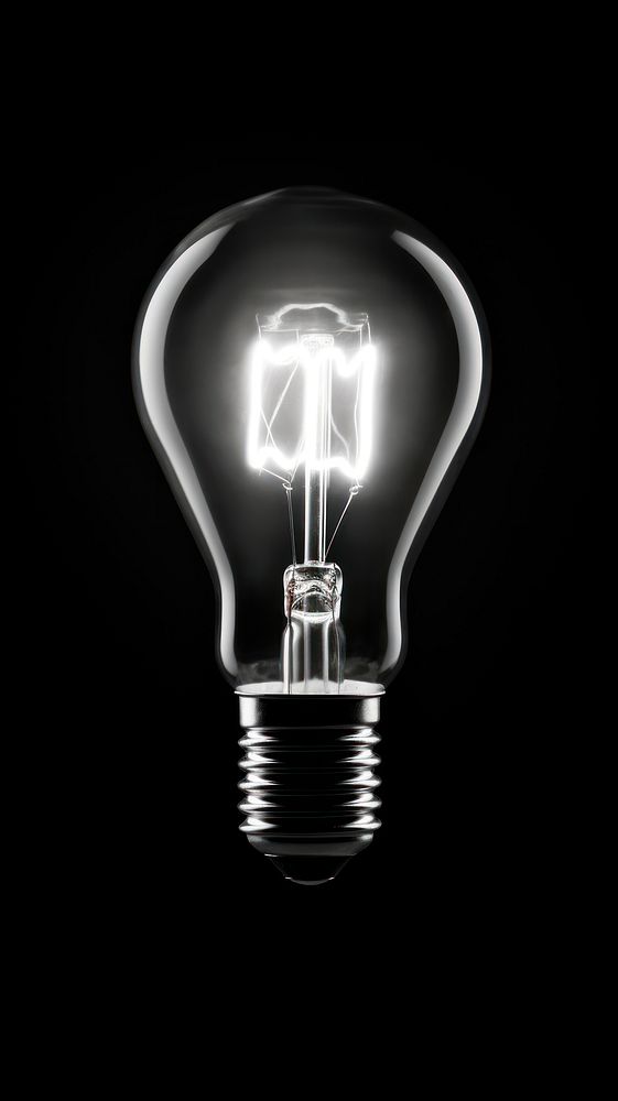 Photography of light bulb monochrome lightbulb black.