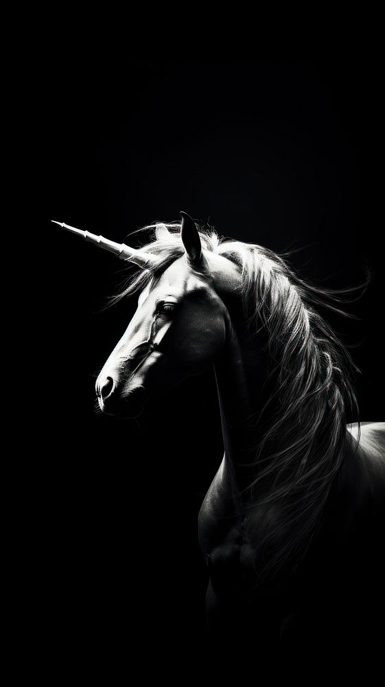 Photography of unicorn photography monochrome stallion.