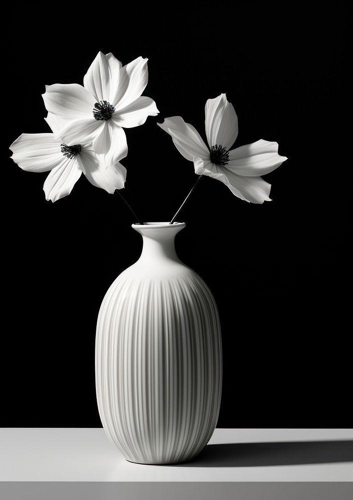 Photography of wildflower in vase porcelain plant petal.