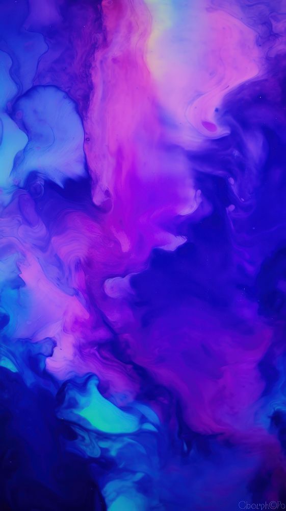 Cold color ink backgrounds painting purple.