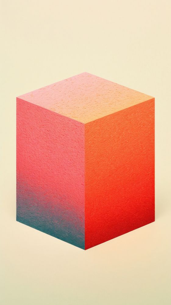 Cube art red simplicity.