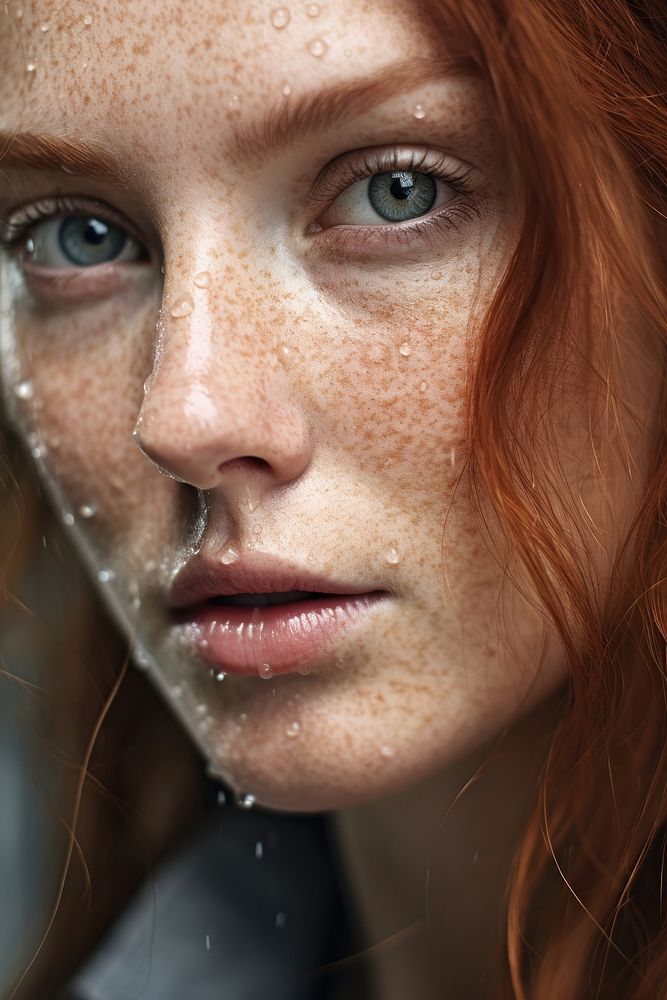 Skin portrait freckle adult.