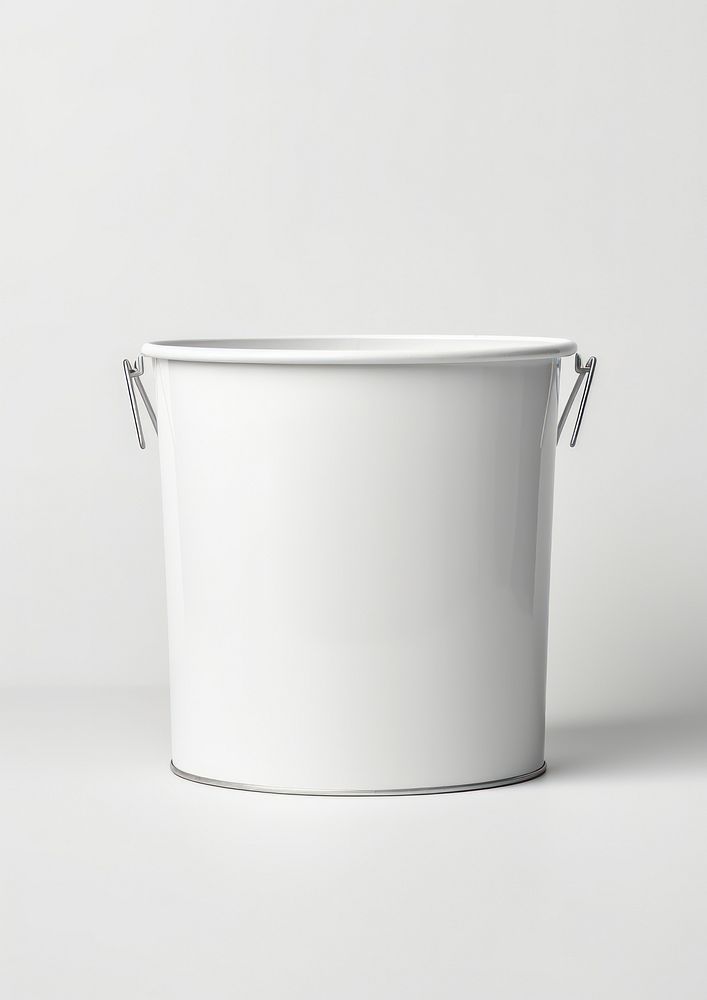 Paint bucket  white white background flowerpot.
