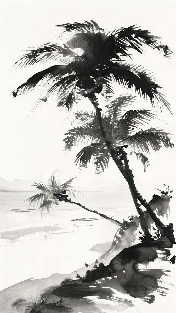 Tropical island outdoors painting drawing.