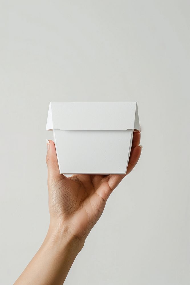 Noodle box  holding paper white.