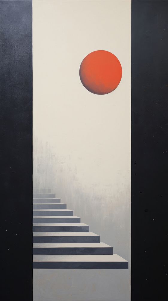 Painting architecture staircase art.