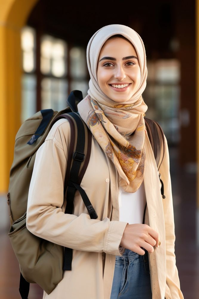 Young middle east woman smile standing smiling.