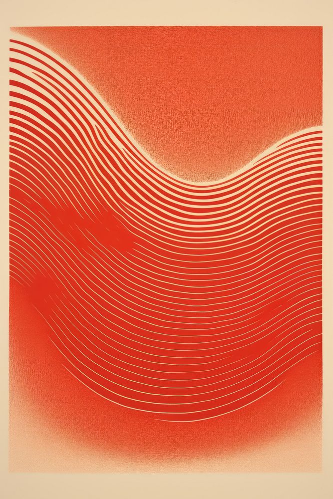 Silkscreen illustration of simple distorded wave backgrounds textured pattern.