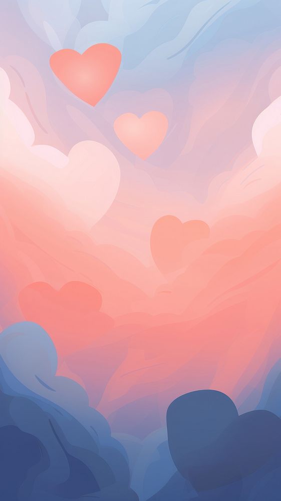 Hands and hearts abstract tranquility backgrounds.