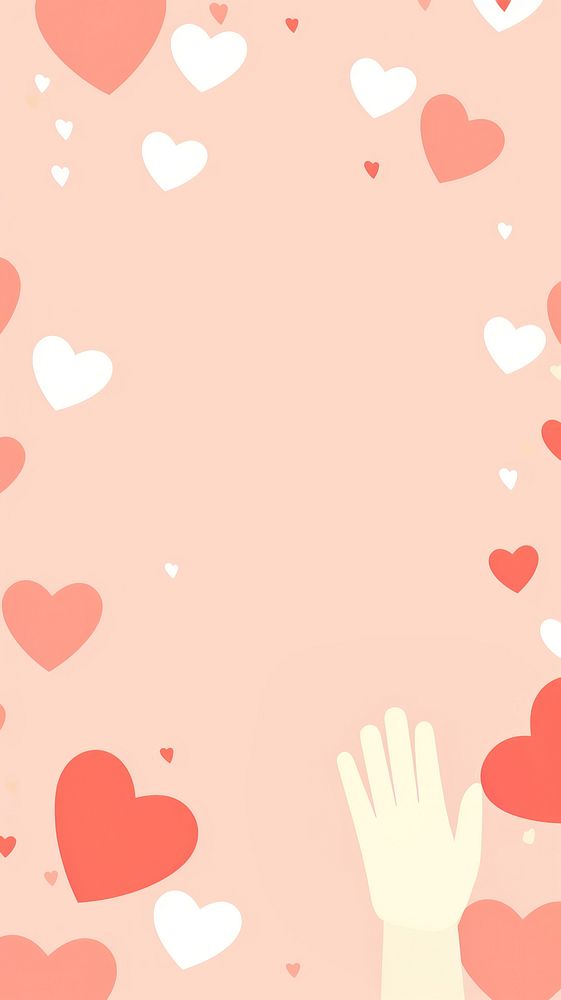 Hands and hearts petal backgrounds romance.