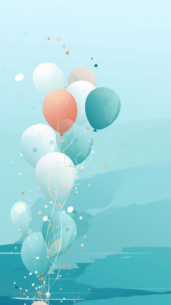Balloons love outdoors celebration.