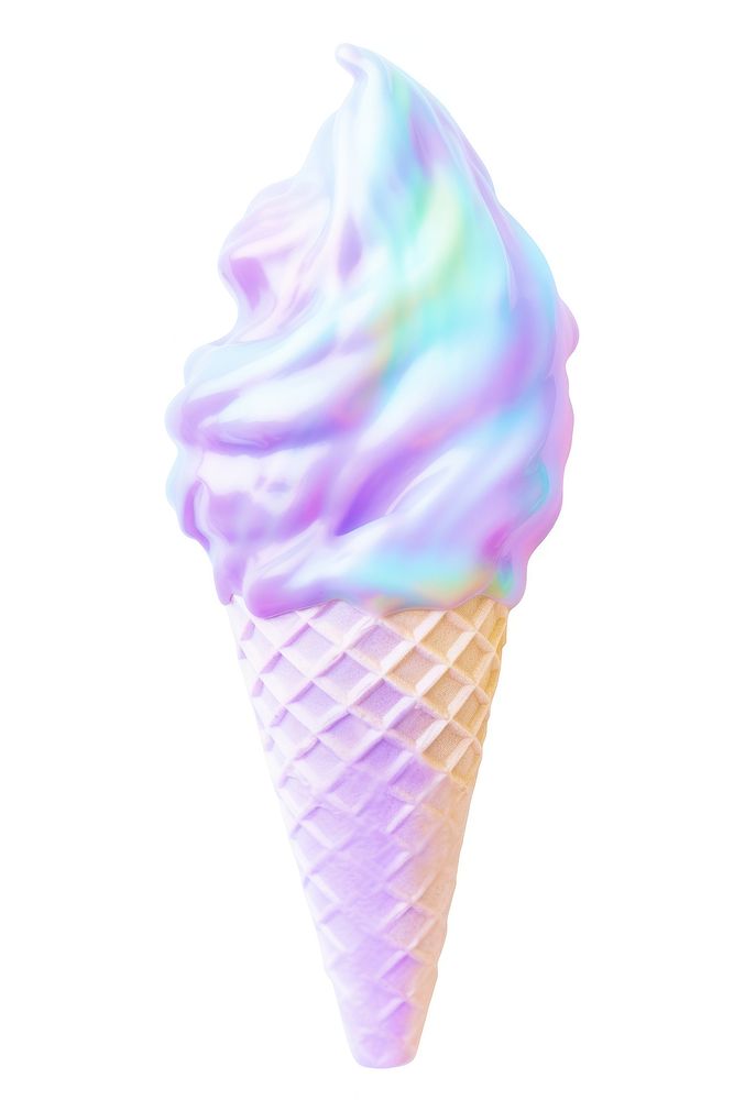 A holography ice cream dessert food white background.
