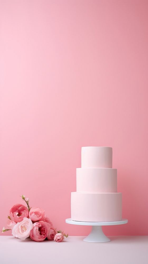 Wedding cake rose dessert flower. Free Photo rawpixel