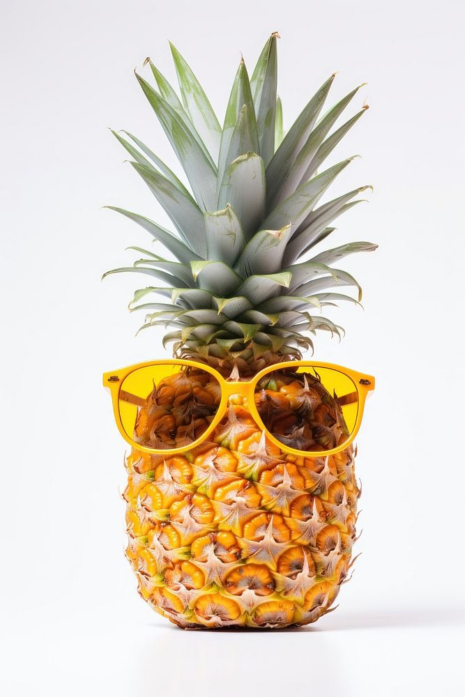 Pineapple sunglasses fruit plant.