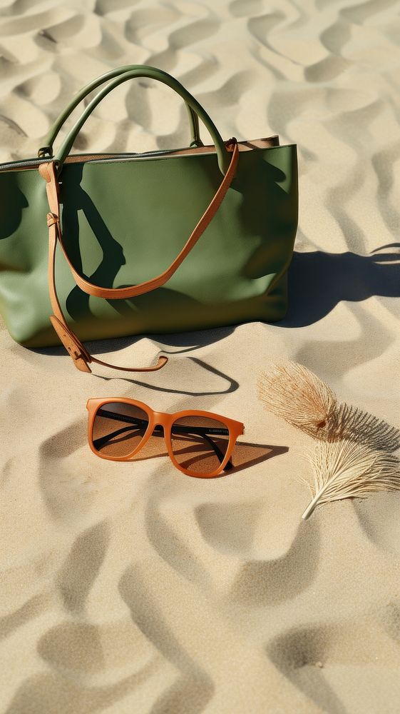 Beach sunglasses bag outdoors.