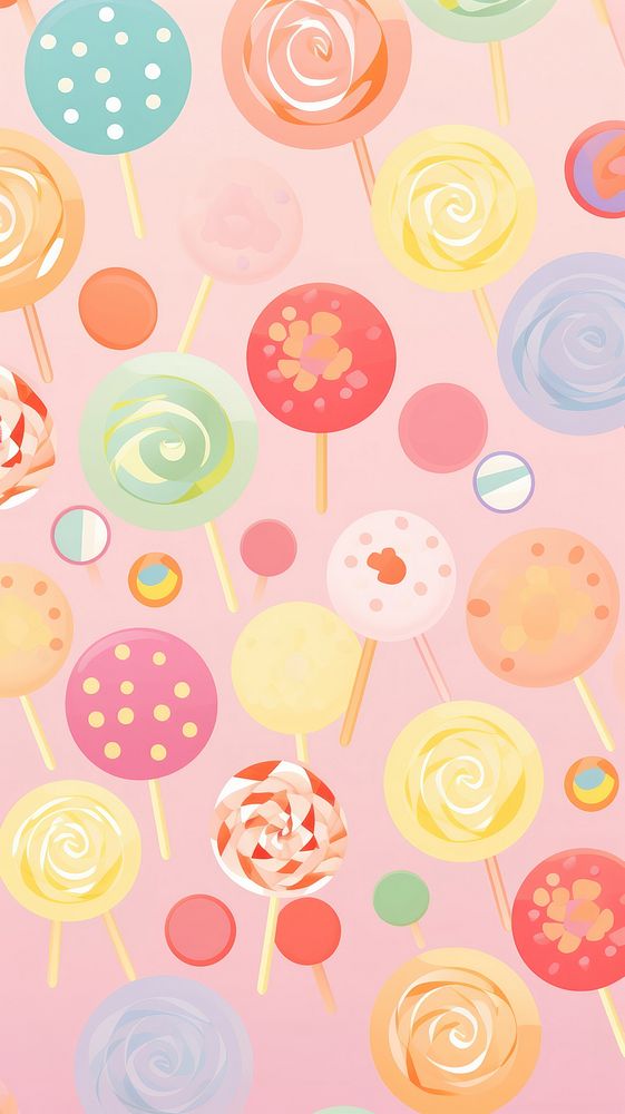 Candy pattern confectionery lollipop food.