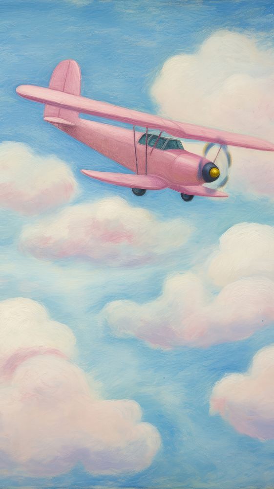 A plane flying over cloud painting aircraft airplane.