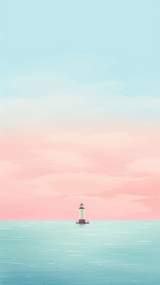 Lighthouse and sea outdoors horizon nature.