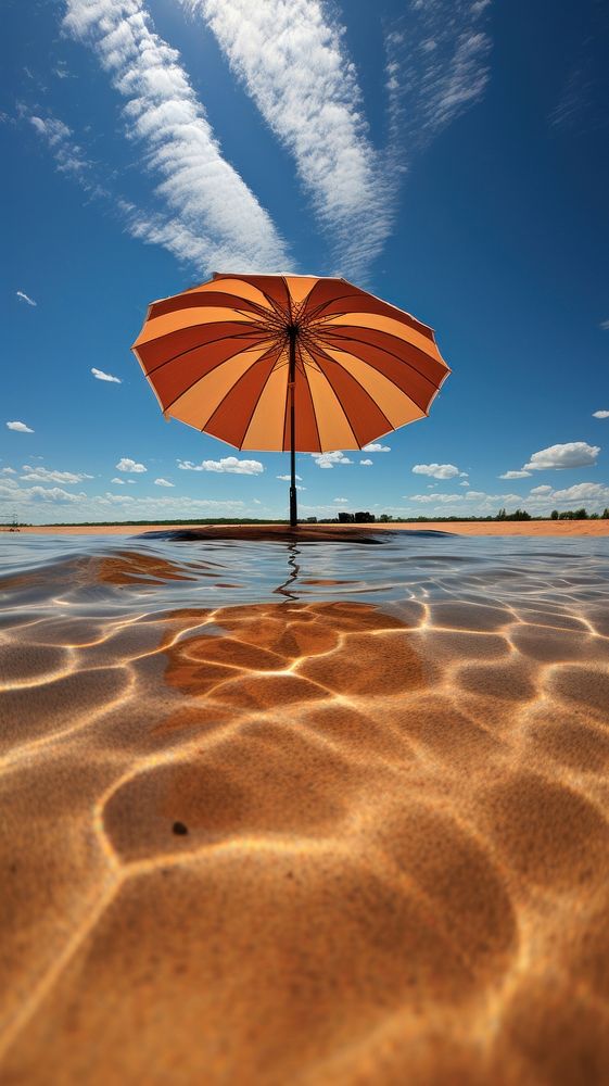 Beach summer umbrella outdoors.