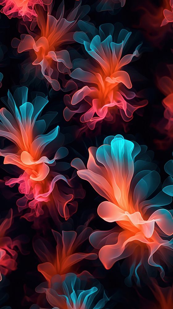  Glowing colorful coral backgrounds abstract pattern. AI generated Image by rawpixel.