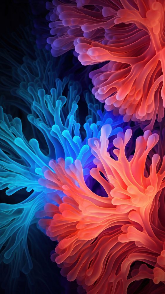 Glowing colorful coral backgrounds abstract pattern. AI generated Image by rawpixel.