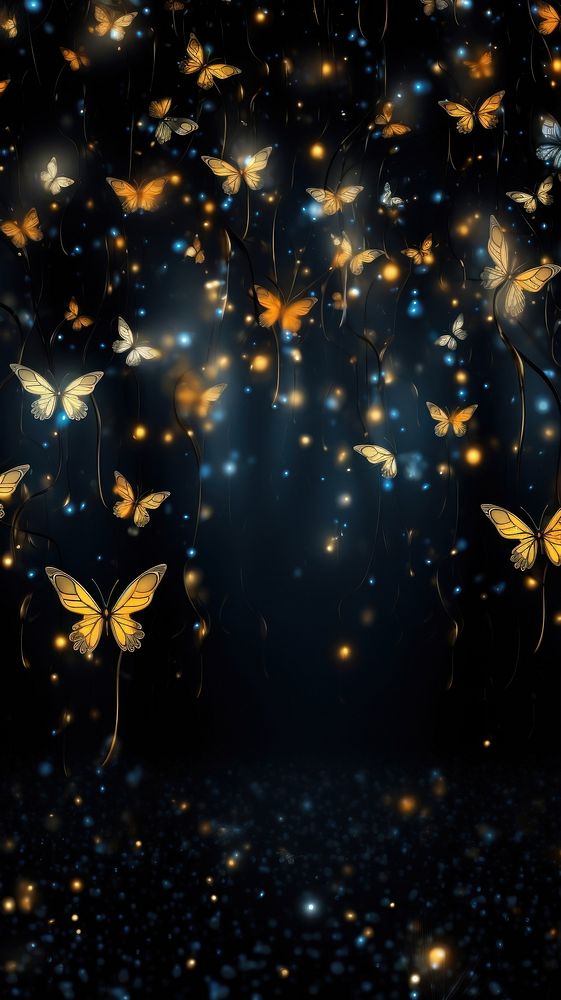 Fireflies backgrounds confetti outdoors. AI generated Image by rawpixel.