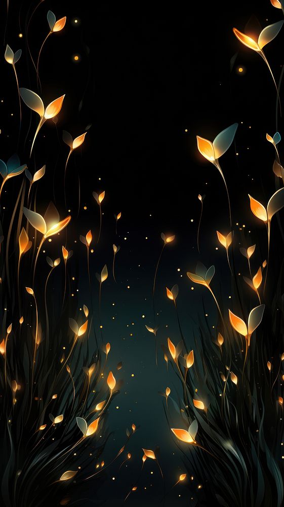  Fireflies lighting outdoors nature. AI generated Image by rawpixel.