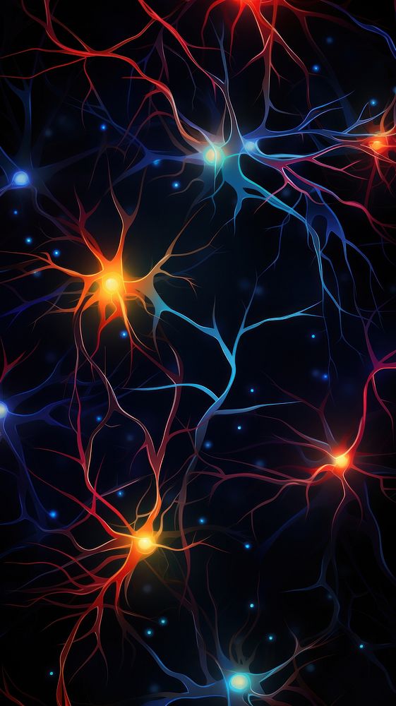  Neuron link backgrounds abstract pattern. AI generated Image by rawpixel.