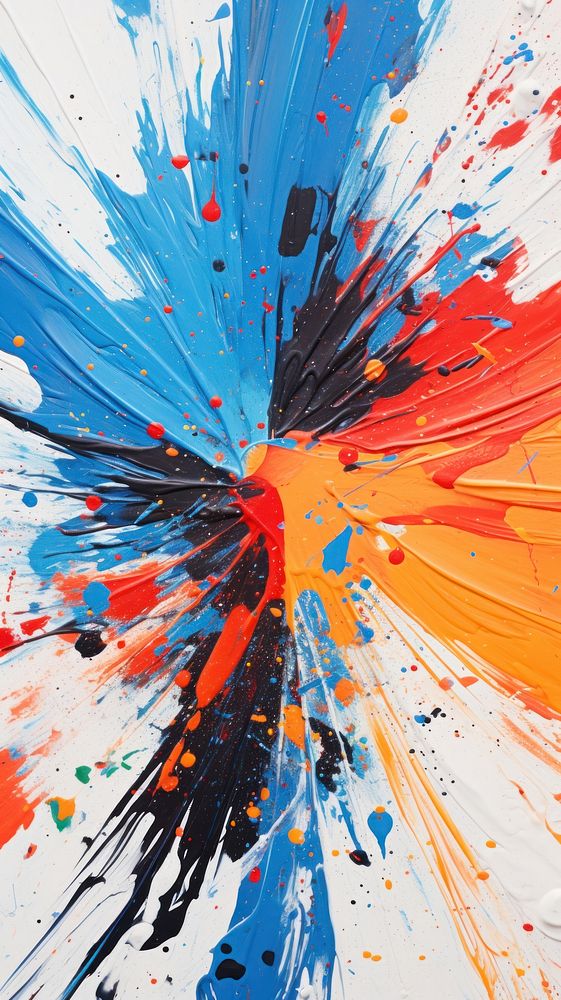  Splattered paint abstract painting art. AI generated Image by rawpixel.