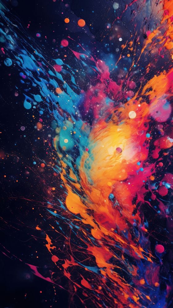  Splattered paint backgrounds abstract universe. AI generated Image by rawpixel.