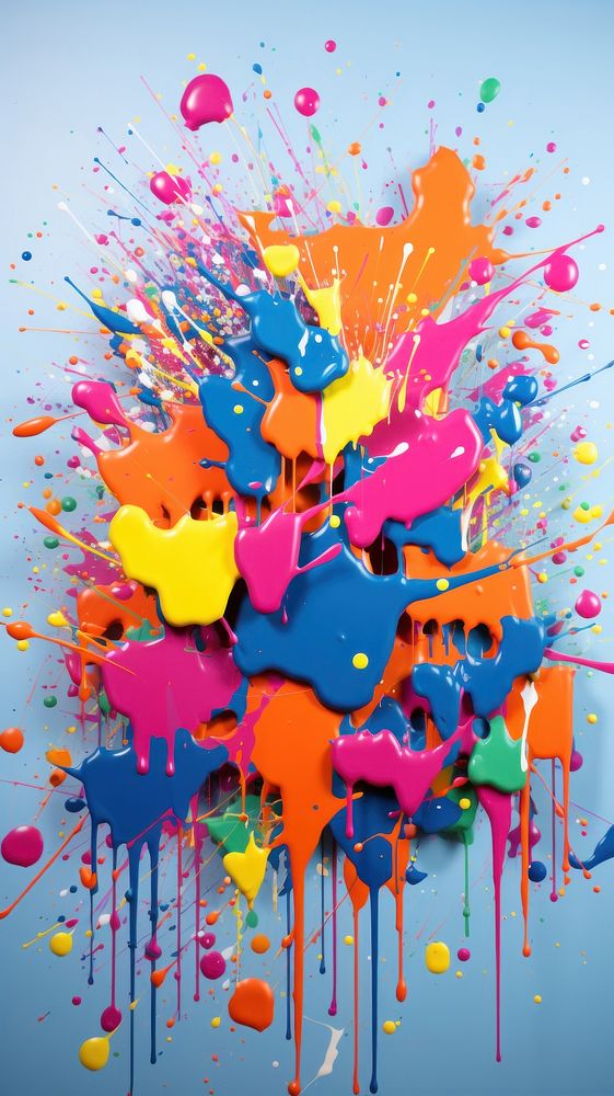  Splattered paint abstract paper art. AI generated Image by rawpixel.