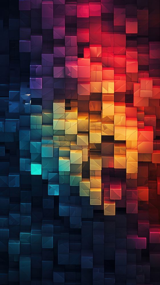  Pixels abstract pattern art. AI generated Image by rawpixel.