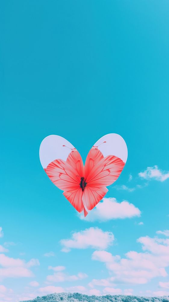 Love butterfly cloud heart.