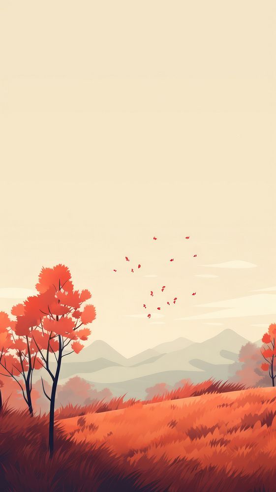  Beautiful autumn wallpaper landscape outdoors nature. AI generated Image by rawpixel.